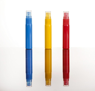 ویال های شیشه ایی رنگی به همراه اسپری دهانه 18